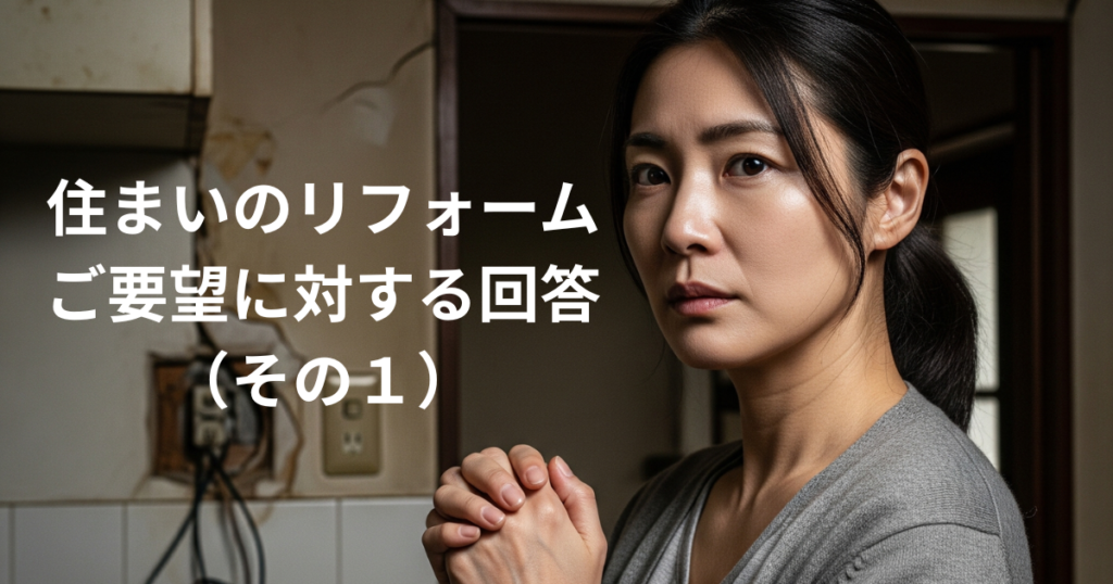 住まいのリフォームいろいろな個別のご要望に対するご提案や対応策について(その1)