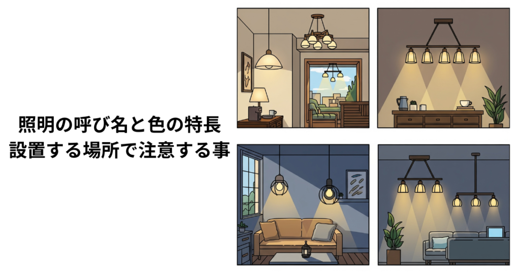 照明の呼び名と色の特長、設置する場所で注意する事