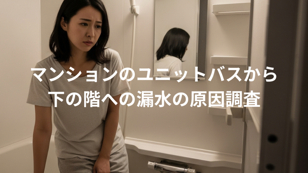 マンションユニットバスから下の階への漏水原因を調査|横浜市