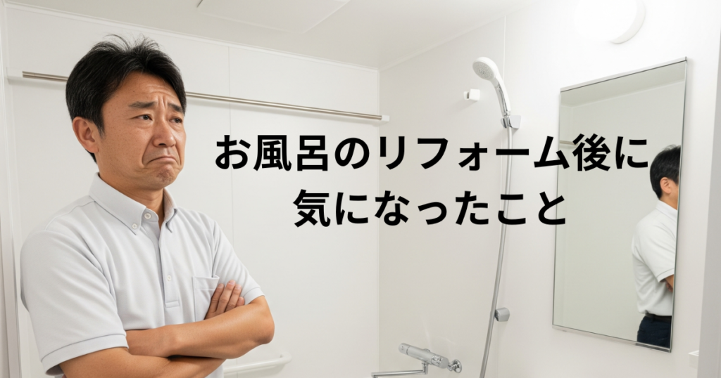 お風呂のリフォーム後に気になったこと|横浜市