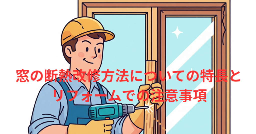 窓の断熱改修方法についての特長とリフォームでの注意事項