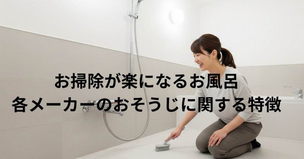 おそうじがラクになるお風呂(各メーカーのお掃除に関する特徴)