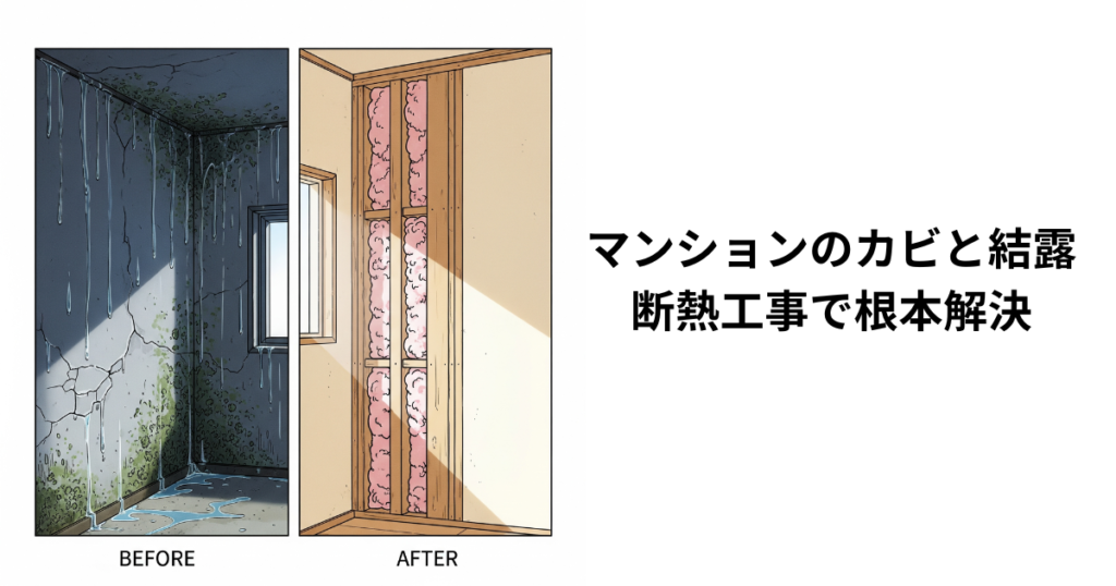 マンションのカビと結露、断熱工事で根本解決