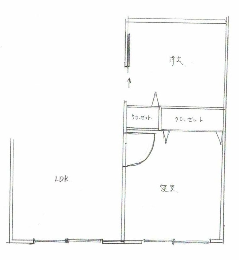 寝室が狭いイメージの図