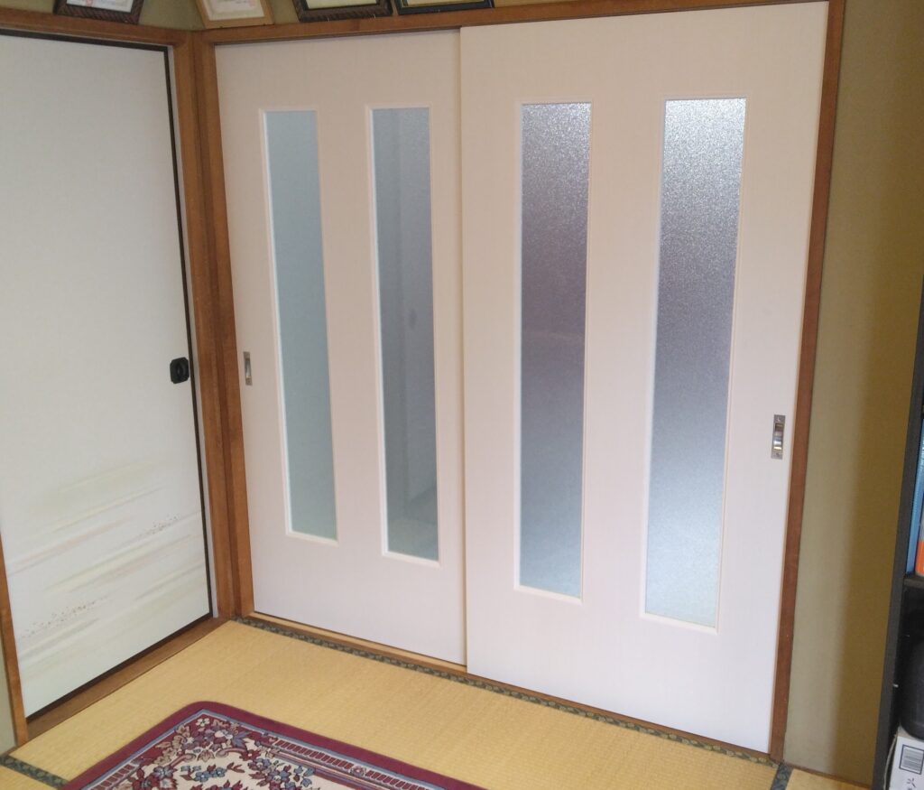 引き違い戸の交換が完了しました。横浜市鶴見区