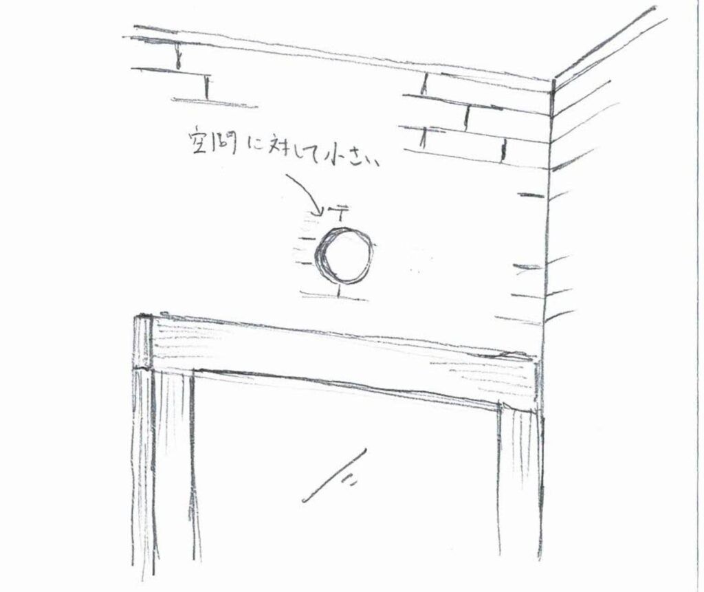 空間に対して照明器具が小さい感じがする。