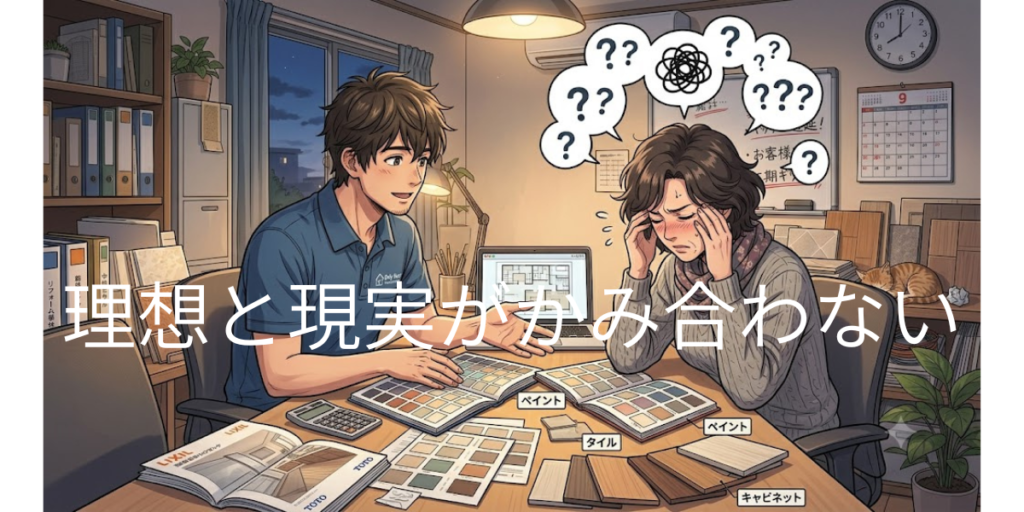 商品や材料で迷ってしまって決められない。